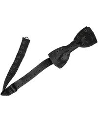 Dolce & Gabbana - Silk Patterned Adjustable Neck Bow Tie - Lyst