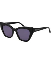 Replay - Black Plastic Sunglasses - Lyst