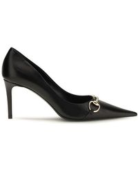 Gucci - Black Calf Leather Bos Taurus High Heel Pumps - Lyst