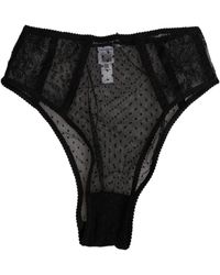 Dolce & Gabbana - Lace Polka Dot Mesh High Waist Underwear Pa+Vi Clothing - Lyst