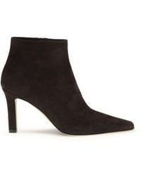 The Row - Brown Lamb Leather Ankle Boots - Lyst