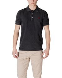 Replay - Black Cotton Polo Shirt - Lyst