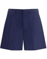 Prada - Blue Cotton Bermuda Shorts - Lyst