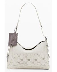Desigual - Beige Polyurethane Shoulder Bag - Lyst