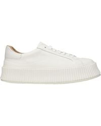 Jil Sander - Platform Leather Sneakers - Lyst