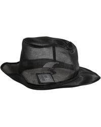 Dolce & Gabbana - Black Silk Mesh Bucket Men Fisherman Cap Hat - Lyst