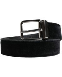 Dolce & Gabbana - Suede Tone Metal Buckle Belt Leather (Suede) - Lyst