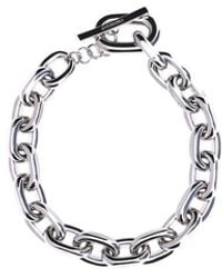 Rabanne - Silver Aluminum Necklace - Lyst
