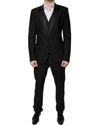 Dolce & Gabbana - Wool 3 Piece Slim Fit Formal Suit - Lyst
