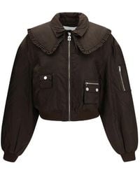 Ganni - Duchesse Nylon Bomber Jacket - Lyst