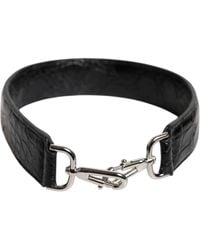Dolce & Gabbana - Black Alligator Leather Bag Shoulder Strap - Lyst