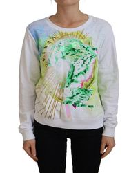 Versace Jeans Couture - Graphic Print Long Sleeves Sweater - Lyst