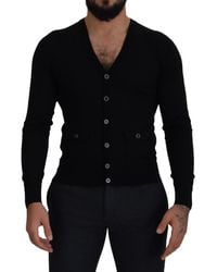 Dolce & Gabbana - Elegant Wool Buttoned Cardigan - Lyst