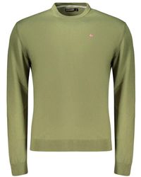 Napapijri - Green Cotton Men's Sweater - Lyst