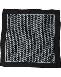 Dolce & Gabbana - Black Silk Geometric Handkerchief Pocket Scarf - Lyst