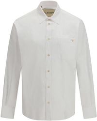 Valentino Garavani - White Cotton Dress Shirt - Lyst