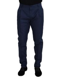 Dolce & Gabbana - Elegant Cotton Silk Pants - Lyst
