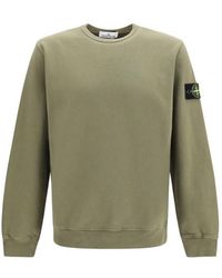 Stone Island - Bicolor Cotton Sweatshirt - Lyst