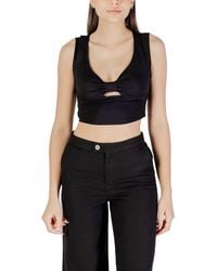 ONLY - Black Viscose Top - Lyst