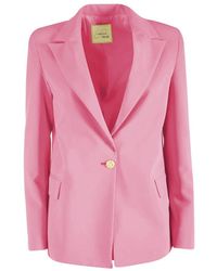 Yes-Zee - Pink Polyester Suits & Blazer - Lyst
