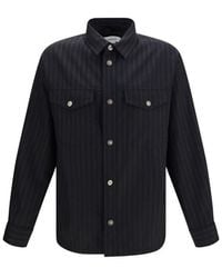 Versace - Black Wool Oves Aries Pattern Shirt - Lyst