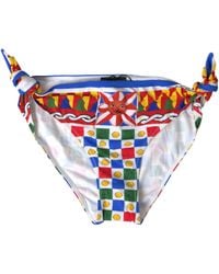 Dolce & Gabbana - Multicolor Carretto Bottom Swim Beachwear Bikini - Lyst