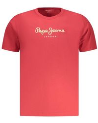 Pepe Jeans - Rosso Cotton Men T - Lyst
