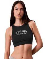 Calvin Klein - Black Cotton Bra - Lyst