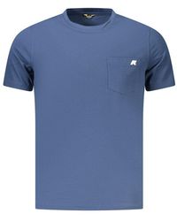 K-Way - Blue Cotton Men's T-shirt - S - Lyst
