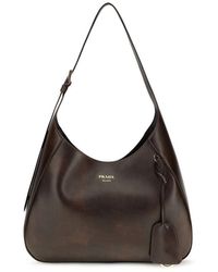 Prada - Brown Calf Leather Bos Taurus Shoulder Bag - Lyst
