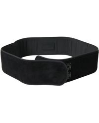 Dolce & Gabbana - Black Suede Leather Wide Waist Belt - Lyst