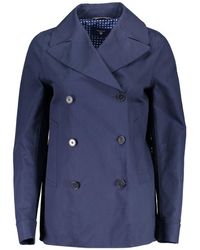 GANT - Blu Cotton Jacket - Lyst