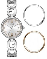 Guess - Gray Stainless Steel Watch - Lyst