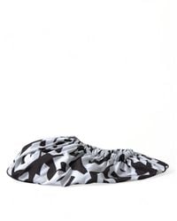 Dolce & Gabbana - Logo Print Nylon Slip On Flats Shoes - Lyst