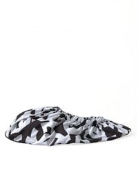 Dolce & Gabbana - Logo Print Nylon Slip On Flats Shoes - Lyst