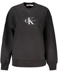 Calvin Klein - Black Cotton Sweater - Lyst