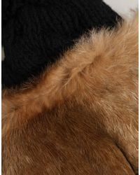 Dolce & Gabbana - Black Brown Dyed Rabbit Real Fur Winter Beanie Hat - Lyst