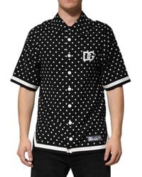 Dolce & Gabbana - Polka Dot Short Sleeves Collared Polo T-Shirt And Rayon Elastane - Lyst