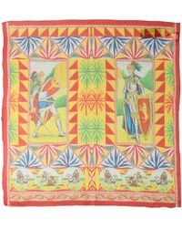 Dolce & Gabbana - Multicolor Silk Carretto Print Foulard Scarf - Lyst