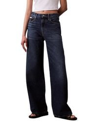 Calvin Klein - Blue Recycled Cotton Bootcut Jeans - Lyst
