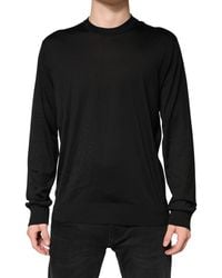 Dolce & Gabbana - Silk Crew Neck Pullover Sweater Clothing - Lyst