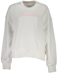 Calvin Klein - White Cotton Sweater - Lyst