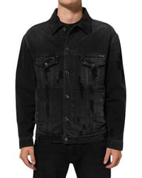 Dolce & Gabbana - Cotton Stretch Denim Blouson Jacket Co+02 Clothing - Lyst