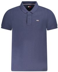 Tommy Hilfiger - Blu Cotton Men Polo Shirt - Lyst