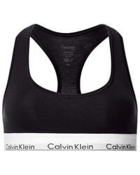 Calvin Klein - Black Cotton Bra - Lyst