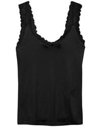 Vero Moda - Black Viscose Tank Tops - Lyst