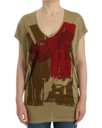 CoSTUME NATIONAL - Print Ss Top Green Sig12534 - Lyst