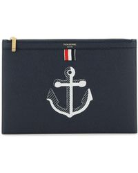 Thom Browne - Grained Leather Pouch - Lyst
