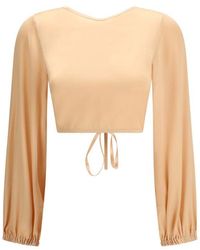 Kristina Ti - Orange Silk Blouse - Lyst