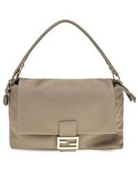 Fendi - Beige Calf Leather Bos Taurus Shoulder Bag - Lyst